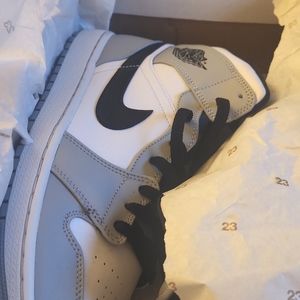 Air Jordan 1 mid lt smoke grey/black-white gris fume clair/blanc/noir
